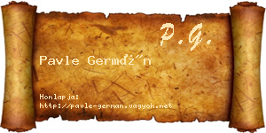 Pavle Germán névjegykártya